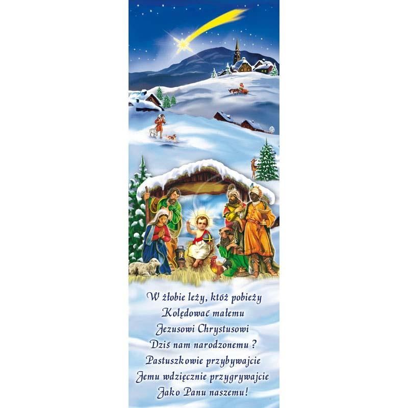 Baner Bożonarodzeniowy - W żłobie leży - Baner Bożonarodzeniowy - W żłobie leży