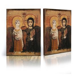 Chrystus i św. Menas ikona przyjaźni - Jezus Chrystus