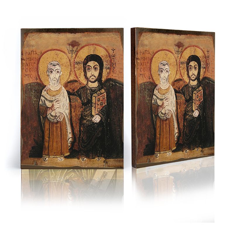 Chrystus i św. Menas ikona przyjaźni - Chrystus i św. Menas ikona przyjaźni