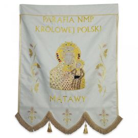 Chorągiew haftowana jednostronna - MB Częstochowska