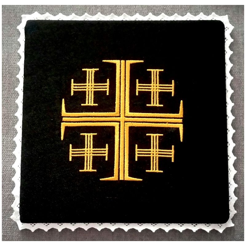 Palka czarna Krzyż Jerozolimski - Palka czarna Krzyż Jerozolimski