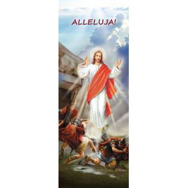 Baner na Wielkanoc "Alleluja!" - błękitny (13) - WIELKANOC