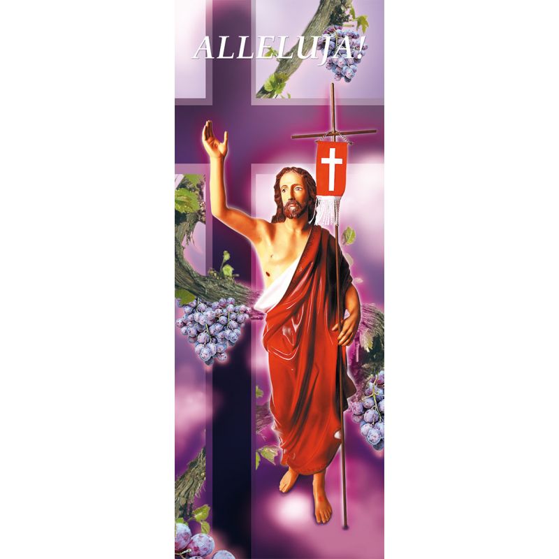 Baner na Wielkanoc "Alleluja!" - fioletowy (14) - Baner na Wielkanoc "Alleluja!" - fioletowy (14)