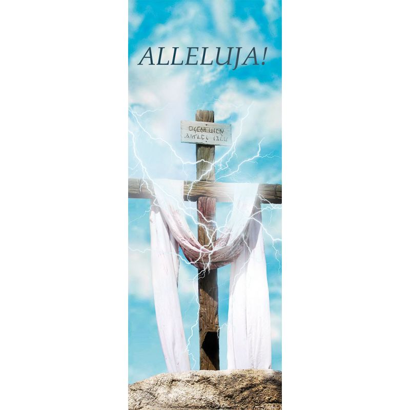 Baner na Wielkanoc "Alleluja!" - niebieski (15) - Baner na Wielkanoc "Alleluja!" - niebieski (15)