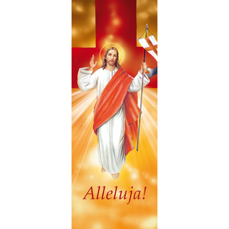 Baner na Wielkanoc "Alleluja!" - pomarańczowy (18) - Baner na Wielkanoc "Alleluja!" - pomarańczowy (18)
