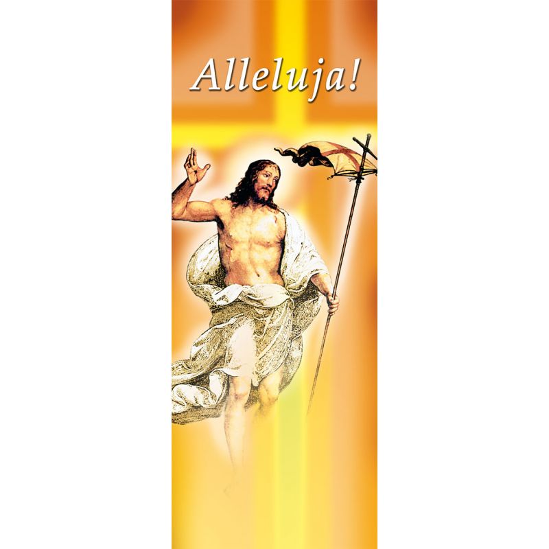 Baner na Wielkanoc "Alleluja!" - pomarańczowy (19) - Baner na Wielkanoc "Alleluja!" - pomarańczowy (19)