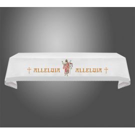 Obrus ołtarzowy wielkanocny  - Alleluja + Chrystus (4) - zdjęcie 2 - Obrus ołtarzowy wielkanocny  - Alleluja + Chrystus (4)