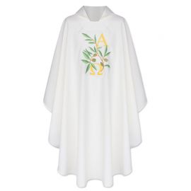 Ornat Alfa Omega+kłosy (kolory liturgiczne) - zdjęcie 3 - Ornat Alfa Omega+kłosy (kolory liturgiczne)