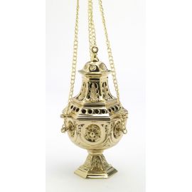 Solidny mosiężny trybularz - 27 cm - TRYBULARZE, ŁÓDKI