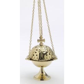 Trybularz mosiężny, kolor złoty - 16 cm. - TRYBULARZE, ŁÓDKI