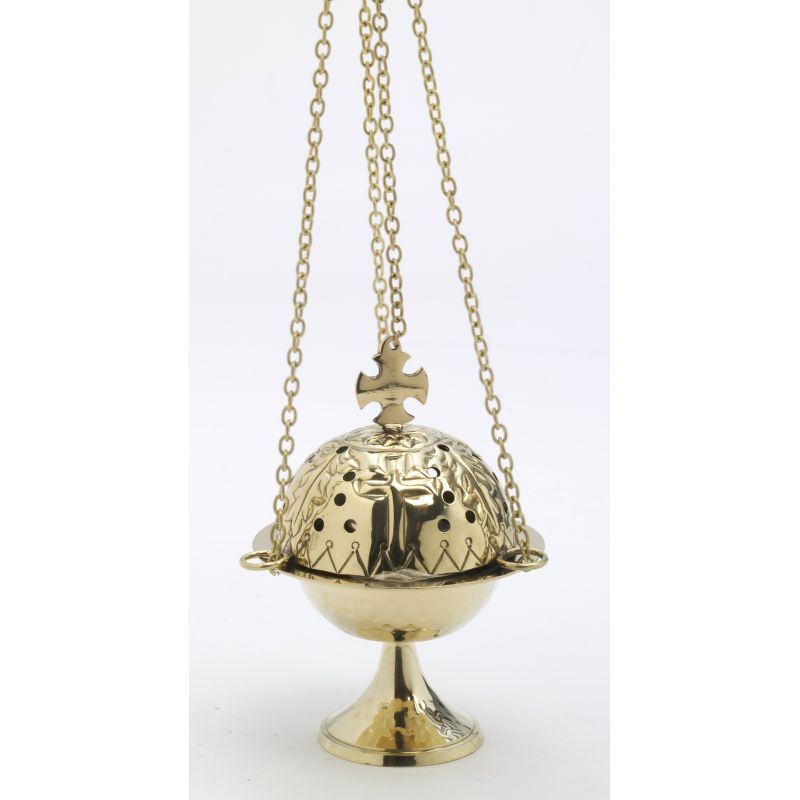 Trybularz mosiężny, kolor złoty - 16 cm. - Trybularz mosiężny, kolor złoty - 16 cm.