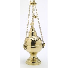 Trybularz mosiężny, złocony - 23,5 cm - TRYBULARZE, ŁÓDKI