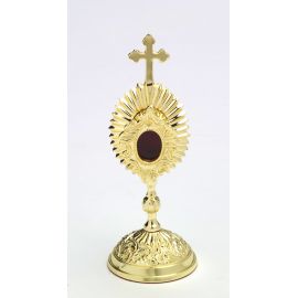 Relikwiarz kapsuła owalna, mosiężny - 17 cm - RELIKWIARZE - Nowość
