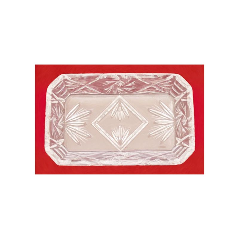 Taca szklana/ kryształ  15x9,5 cm. - Taca szklana/ kryształ  15x9,5 cm.