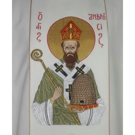 Ornat haftowany - Święty Ambroży - zdjęcie 6 - Ornat haftowany - Święty Ambroży