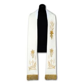 Stuła kapłańska haftowana IHS (95) - EUCHARYSTYCZNE