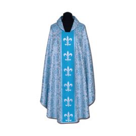 Ornat Maryjny niebieski + ornament srebrny (57A) - Ornaty Maryjne