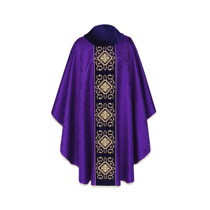 Ornat gotycki krzyż haftowany- kolory liturgiczne (5) - Ornat gotycki (5)