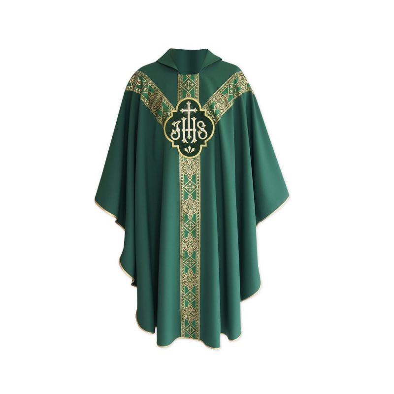 Ornat semi gotycki IHS - kolory liturgiczne (13) - Ornat semi gotycki IHS - kolory liturgiczne (13)