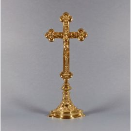 Krzyż ołtarzowy mosiężny wys. 39 cm - KRZYŻE OŁTARZOWE, PROCESYJNE
