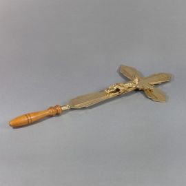 Krzyż mosiężny do błogosławieństwa wys . 44 cm