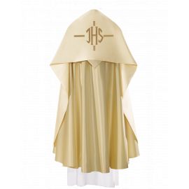 Welon liturgiczny haftowany IHS, ecru satyna (24) - zdjęcie 4 - Welon liturgiczny haftowany IHS, ecru satyna (24)