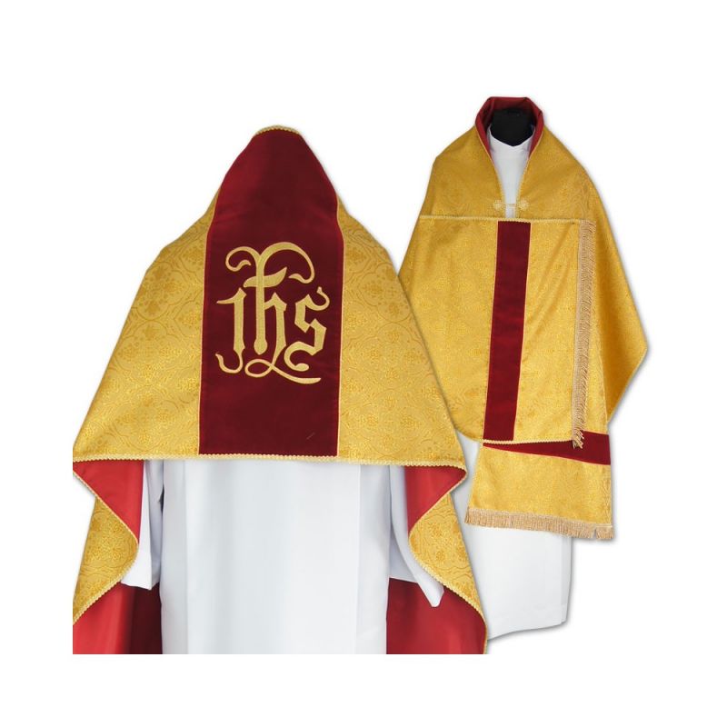 Welon liturgiczny aksamit - złoty IHS (31) - Welon liturgiczny aksamit - złoty IHS (31)