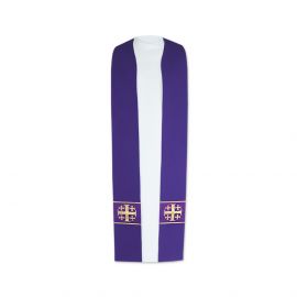 Stuła kapłańska - Krzyż Jerozolimski (1) - EUCHARYSTYCZNE