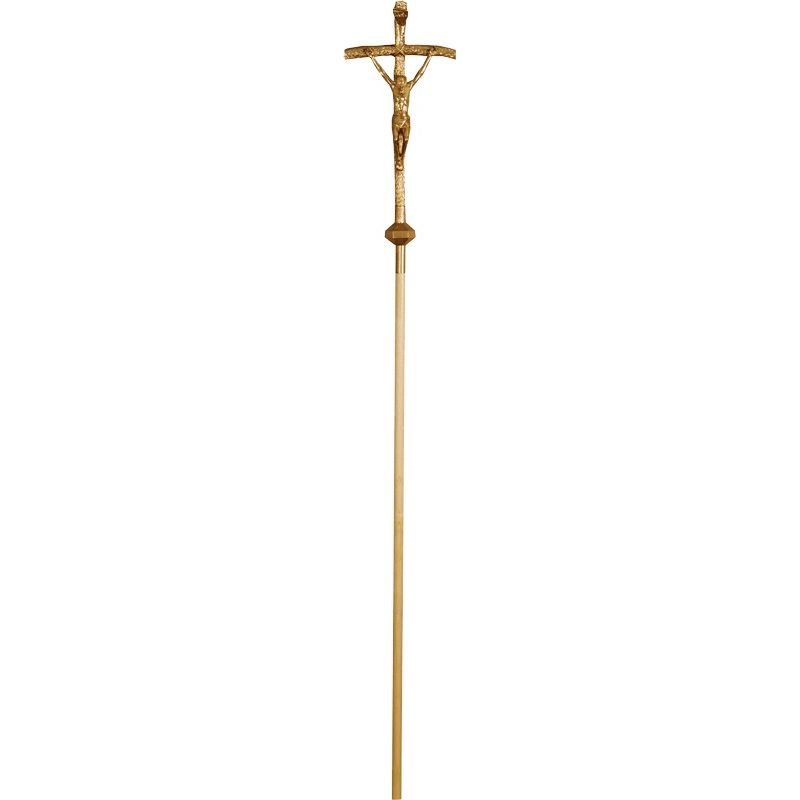 Krzyż procesyjny 200 cm (skręcany drążek) - Krzyż procesyjny z drzewcem 210 cm.