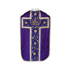 Ornat rzymski IHS - kolory liturgiczne, żakard (34) - zdjęcie 3 - Ornat rzymski IHS - kolory liturgiczne, żakard (34)