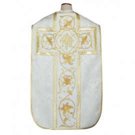 Ornat rzymski IHS - kolory liturgiczne, żakard (35) - zdjęcie 2 - Ornat rzymski IHS - kolory liturgiczne, żakard (34)