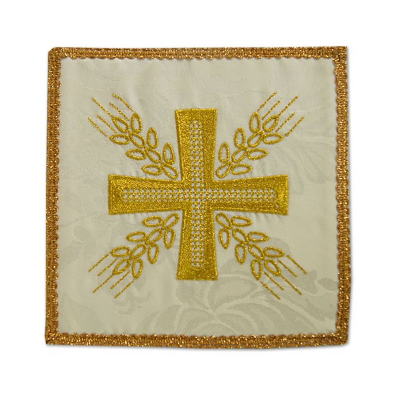Palka haftowana ecru - Krzyż i kłosy - Palka haftowana ecru - Krzyż i kłosy