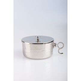 Puszka na komunikanty, posrebrzana z zamknięciem - 6,5 cm