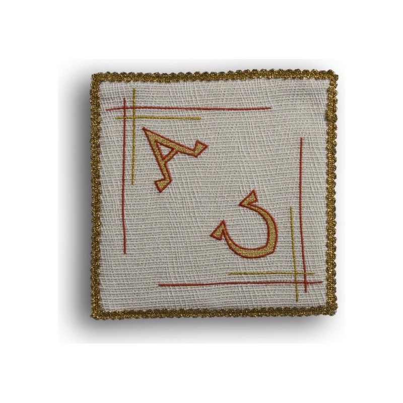 Palka haftowana ecru - Alfa i Omega (2) - Palka haftowana ecru - Alfa i Omega (2)