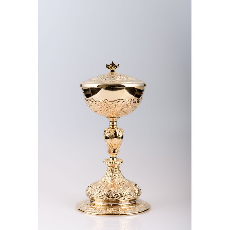 Puszka na komunikanty, mosiężna , pozłacana - 27 cm (33) - Puszka na komunikanty, mosiężna , pozłacana - 27 cm (33)