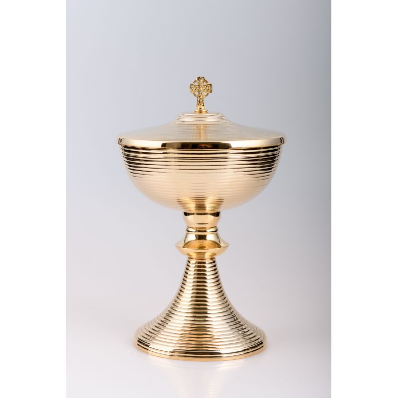 Puszka na komunikanty, mosiężna , pozłacana - 24 cm (34) - Puszka na komunikanty, mosiężna , pozłacana - 24 cm (34)