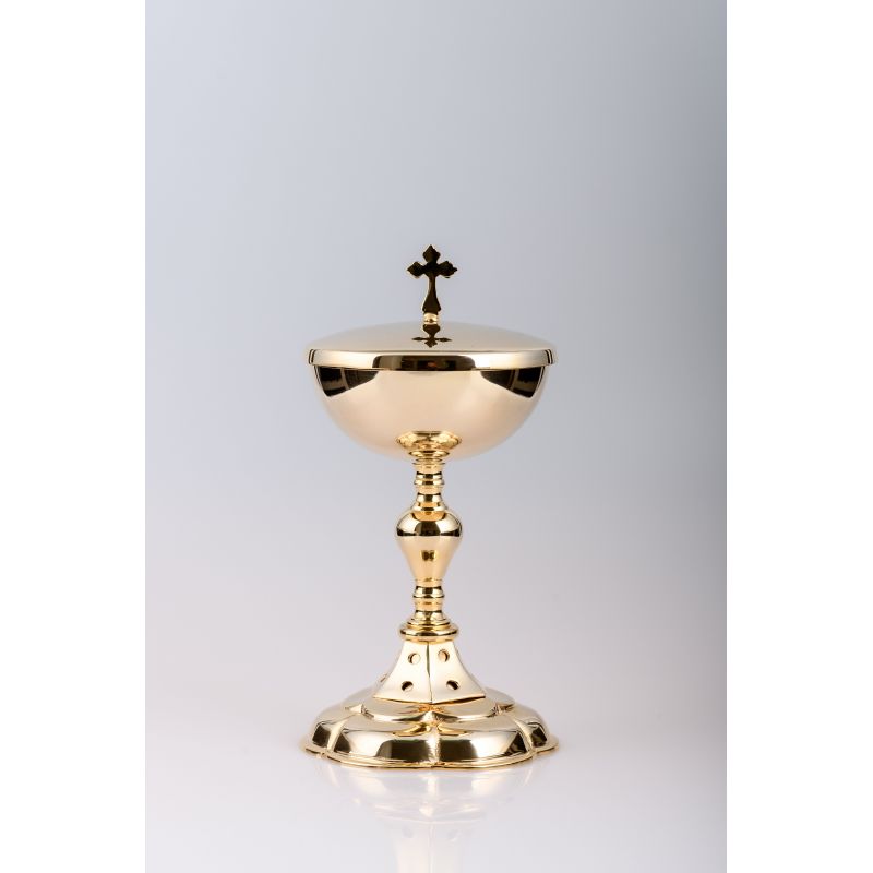 Puszka na komunikanty, mosiężna , pozłacana - 25 cm (32) - Puszka na komunikanty, mosiężna , pozłacana - 25 cm (32)