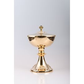 Puszka na komunikanty, mosiężna , pozłacana - 24 cm (35)