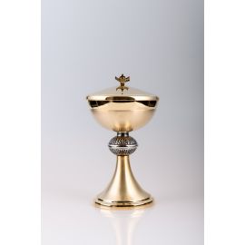 Puszka na komunikanty, mosiężna , pozłacana - 22 cm (31)