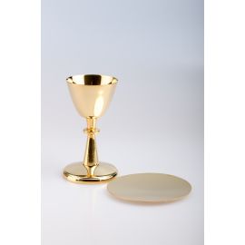 Kielich turystyczny pozłacany + patena - 13 cm (63)