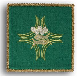Palka haftowana zielona - Ryby + chleb