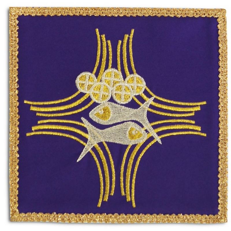 Palka haftowana fioletowa - Ryby + chleb (2) - Palka haftowana fioletowa - Ryby + chleb (2)