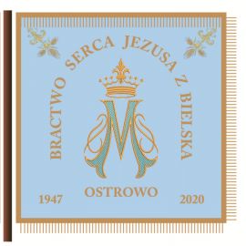 Sztandar Bractwo Serca Jezusa - drukowany - zdjęcie 2 - Sztandar Bractwo Serca Jezusa - drukowany