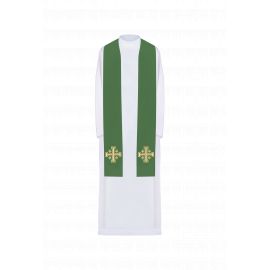 Stuła haftowana Krzyż Jerozolimski - kolory liturgiczne (46) - zdjęcie 4 - Stuła haftowana Krzyż Jerozolimski - kolory liturgiczne (46)