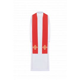 Stuła haftowana Krzyż Jerozolimski - kolory liturgiczne (46) - zdjęcie 5 - Stuła haftowana Krzyż Jerozolimski - kolory liturgiczne (46)