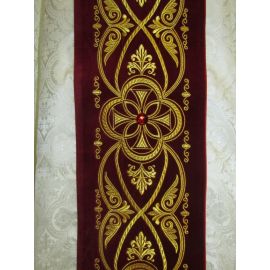Ornat haftowany żakardowy, adamaszek - ornament (5) - zdjęcie 2 - Ornat haftowany żakardowy, adamaszek - ornament (5)