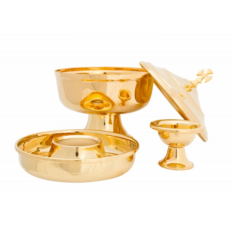 Puszka liturgiczna pod dwiema postaciami - 19 cm - Puszka liturgiczna pod dwiema postaciami - 19 cm