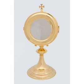 Kustodia na dużą hostię, mosiężna, pozłacana - 36 cm - zdjęcie 2 - Kustodia na dużą hostię, mosiężna, pozłacana - 36 cm