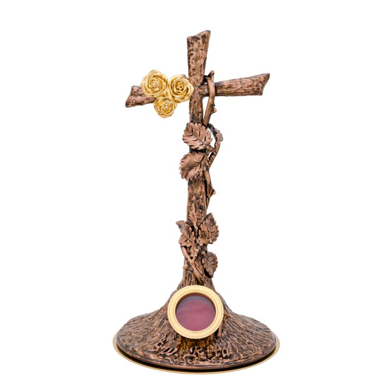 Relikwiarz Św. Rity - miedziany, patynowany - 30 cm - Relikwiarz Św. Rity - miedziany, patynowany - 30 cm