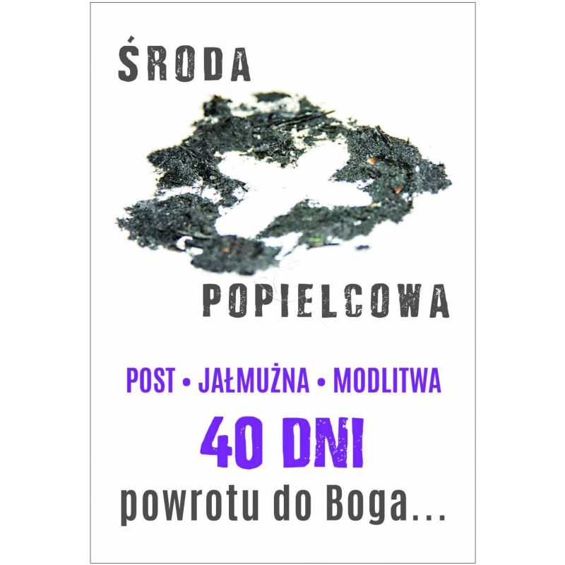 Plakat religijny - Środa Popielcowa (8) - Plakat religijny - Środa Popielcowa (8)